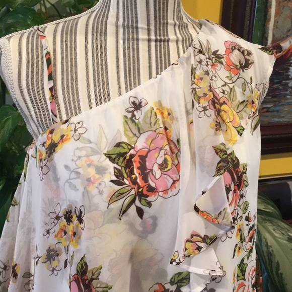 Leith ruffle one shoulder floral top! - Picture 7 of 7